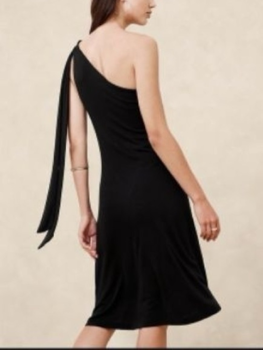 Banana Republic One-Shoulder Black Cocktail Dress - Picture 3 of 4